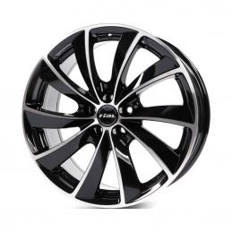 Rial Lugano 7.5x17 PCD5x100 ET36 DIA 63.3  Diamond Black Front Polished